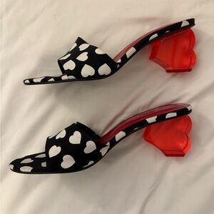 Ramon Tenza lucite perspex heart heel vintage shoes